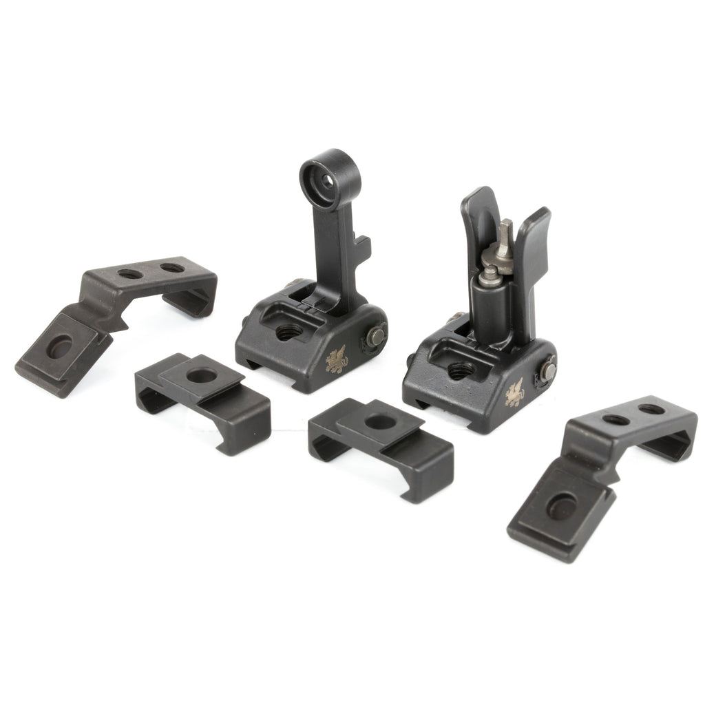 Griffin Armament M2 Sights Deploy Kit – Modular Picatinny Backup Iron Sights with Adjustable Front and Rear Assemblies