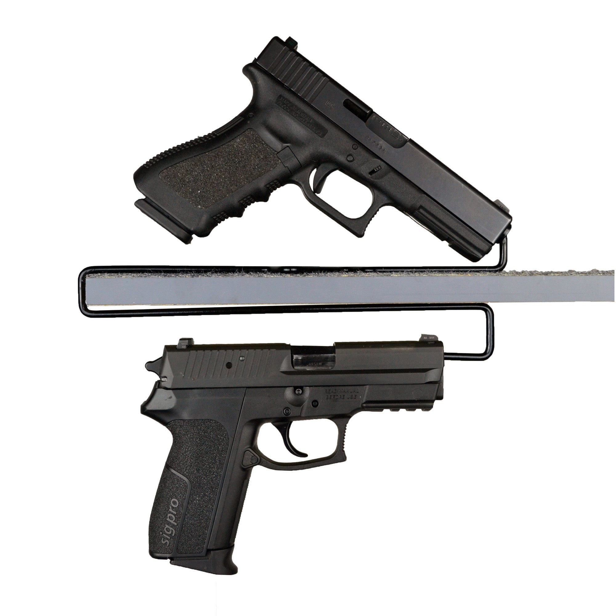 Gun Storage Solutions GSS Over Under Handgun Hangers 2-Pack - Black