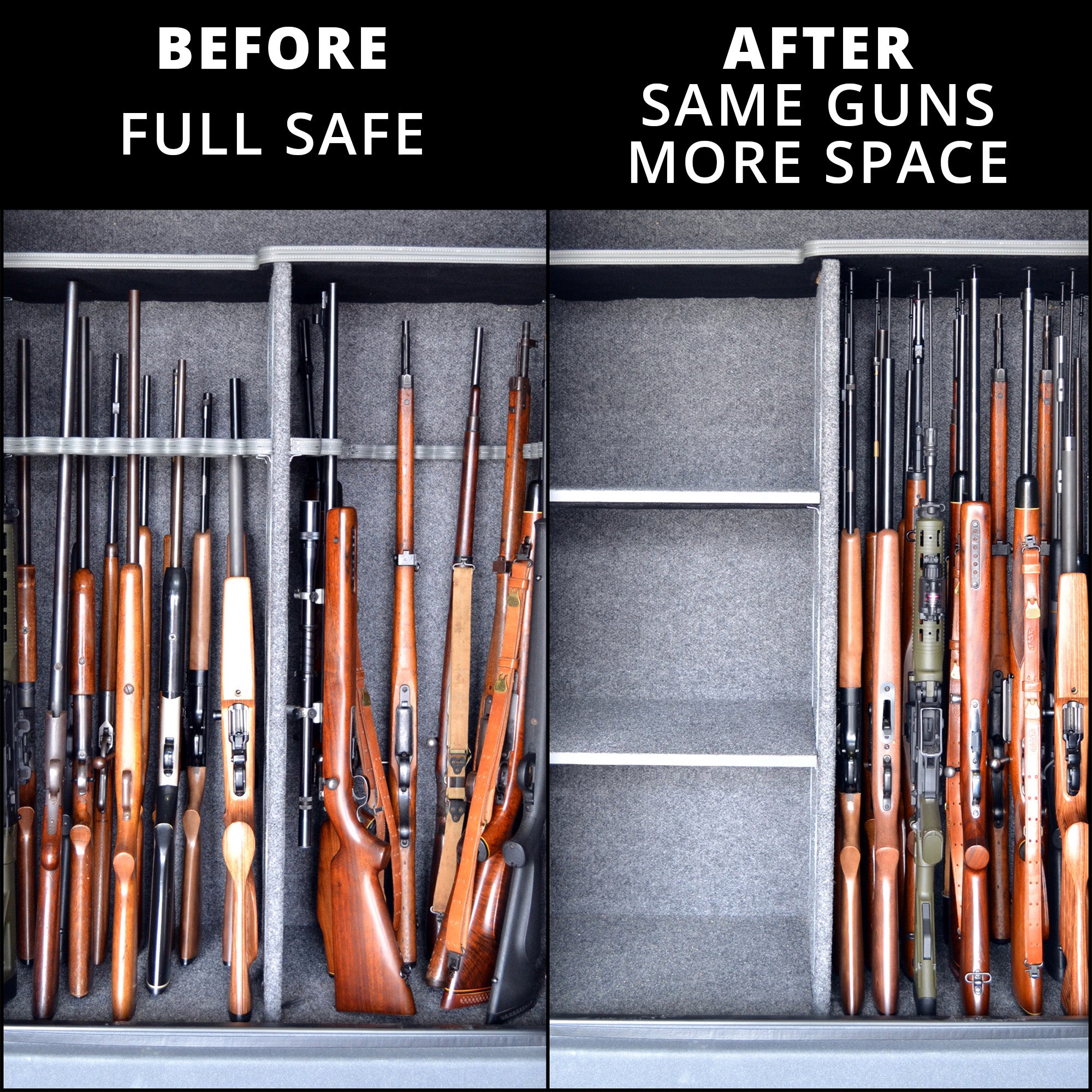 Gun Storage Solutions GSS RIFLE ROD/FABRIC KT 15x30 20-Pack - Black