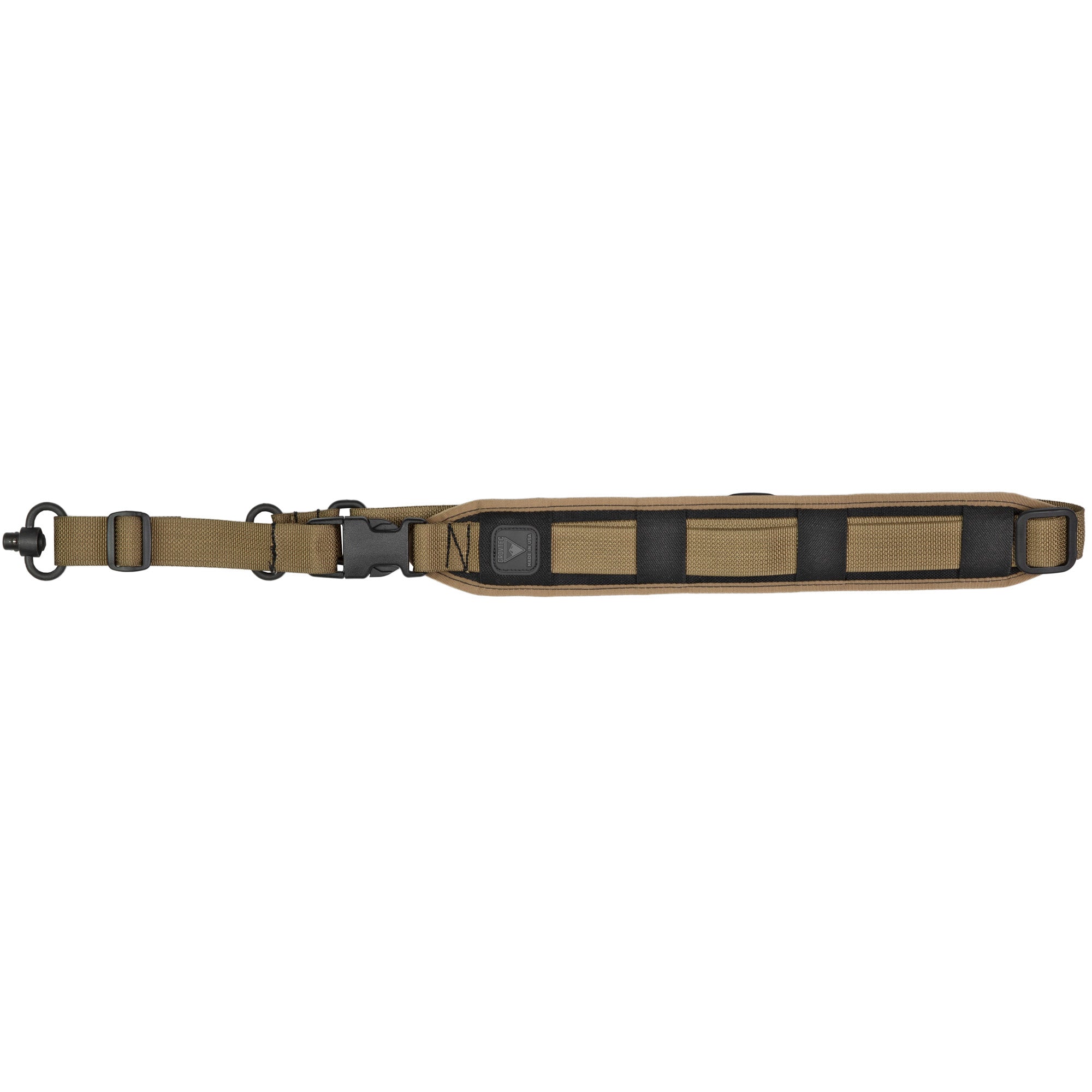 GrovTec QS 2-Point Sentinel Sling in Coyote - Adjustable Tactical Gun Sling with Quick Slide and Emergency Release
