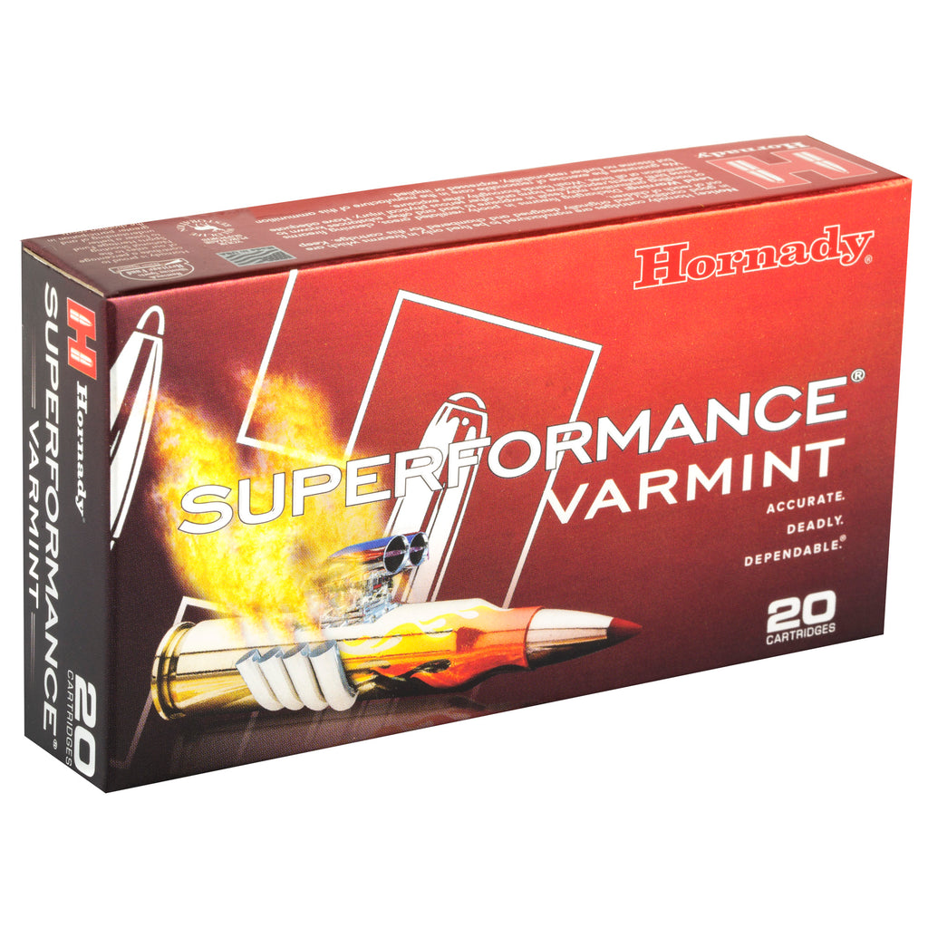 Hornady Superformance Varmint 223 Remington 53 Grain V-Max Ammunition - 20 Rounds per Box