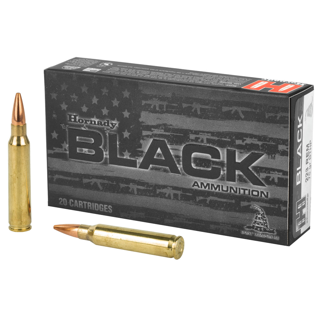 Hornady Black .223 Remington 75-Grain Boat Tail Hollow Point Ammunition (20 Rounds per Box)