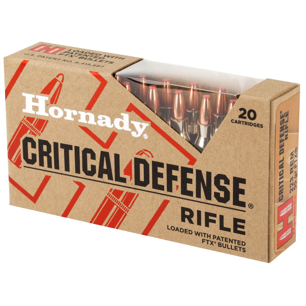 Hornady Critical Defense 223 Remington 55 Grain FlexTip Rifle Ammunition - 20 Rounds