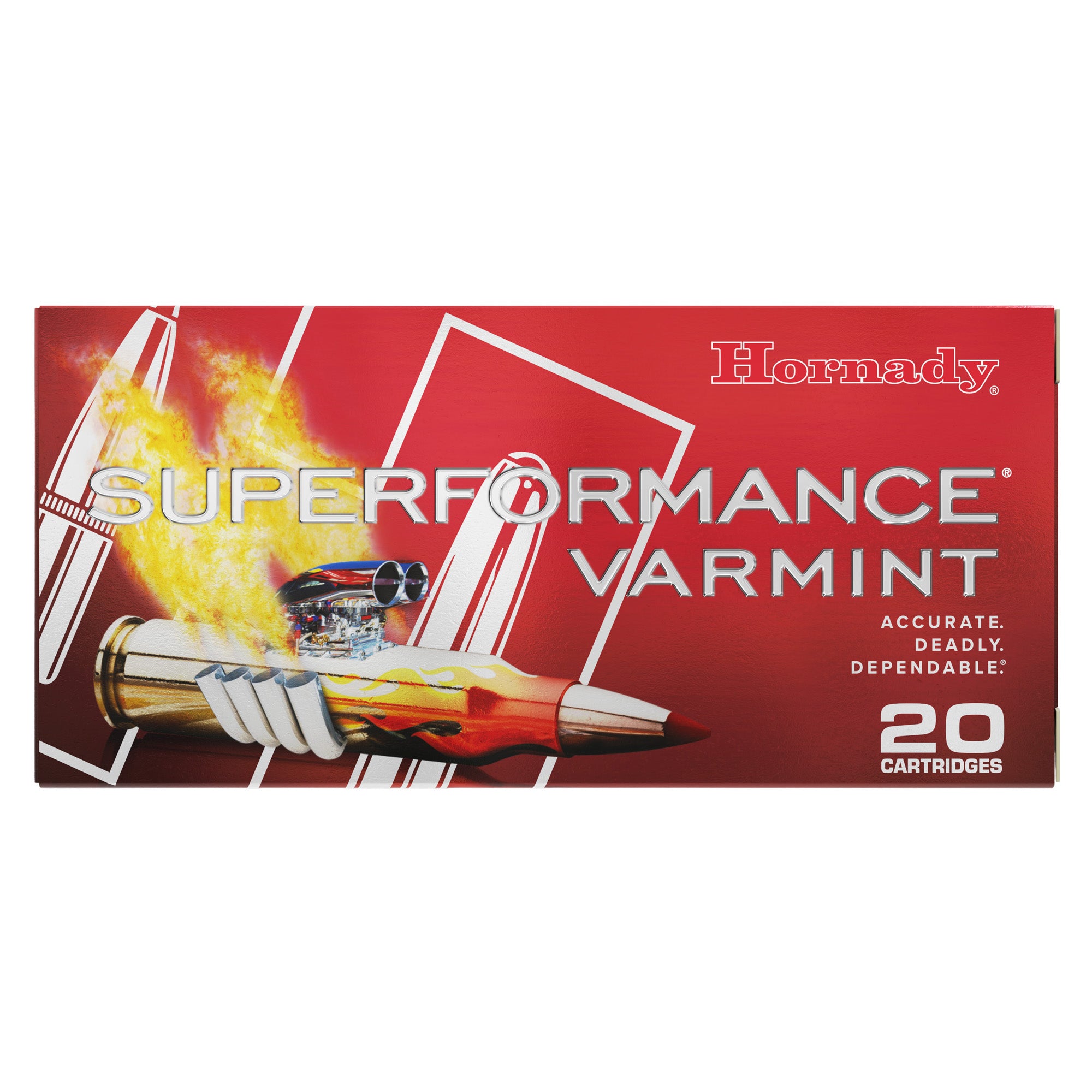 Hornady Superformance Varmint Ammunition for 243 Winchester Super Short Magnum, 75 Grain V-Max