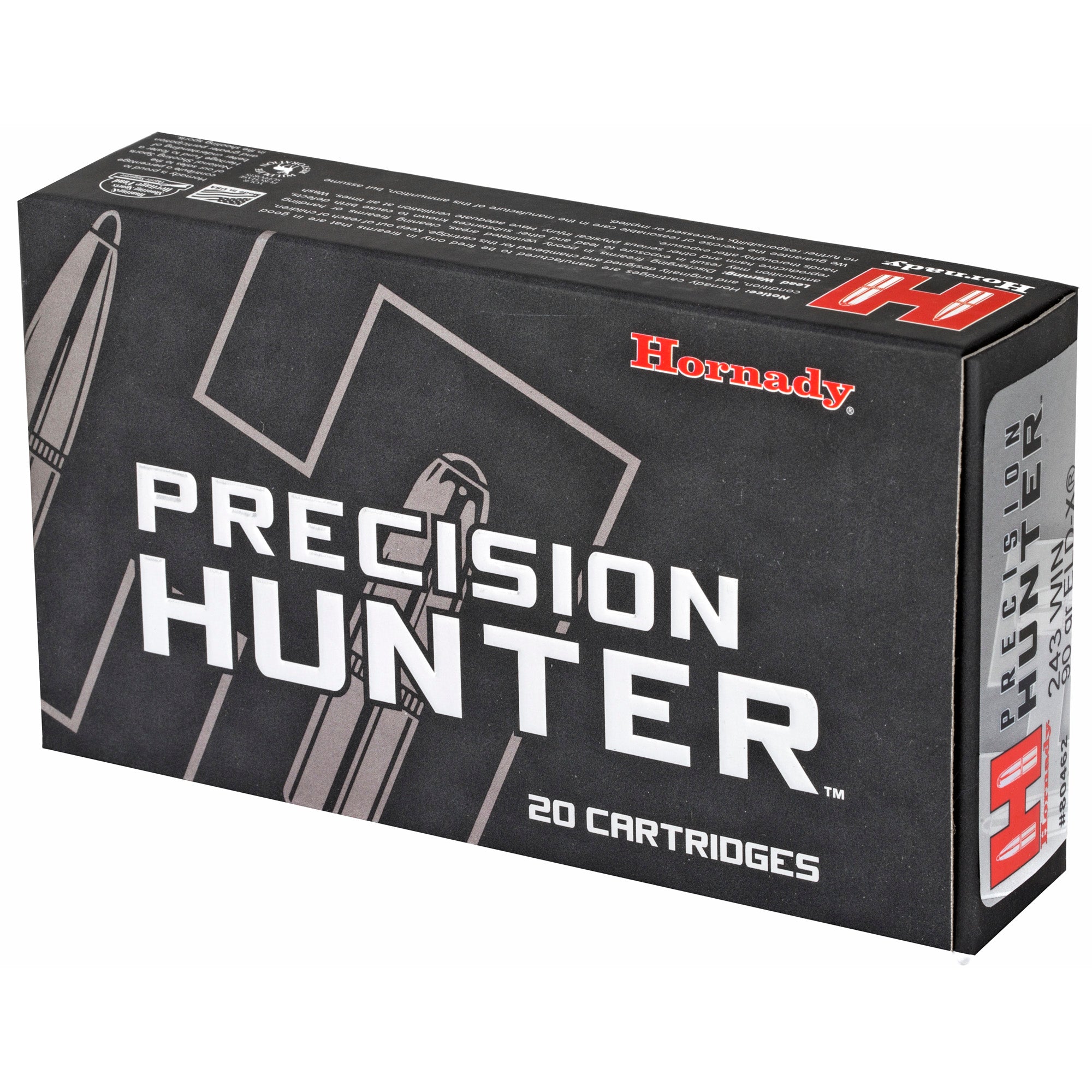 Hornady Precision Hunter 243 Winchester 90 Grain ELD-X Bullet (20/200)