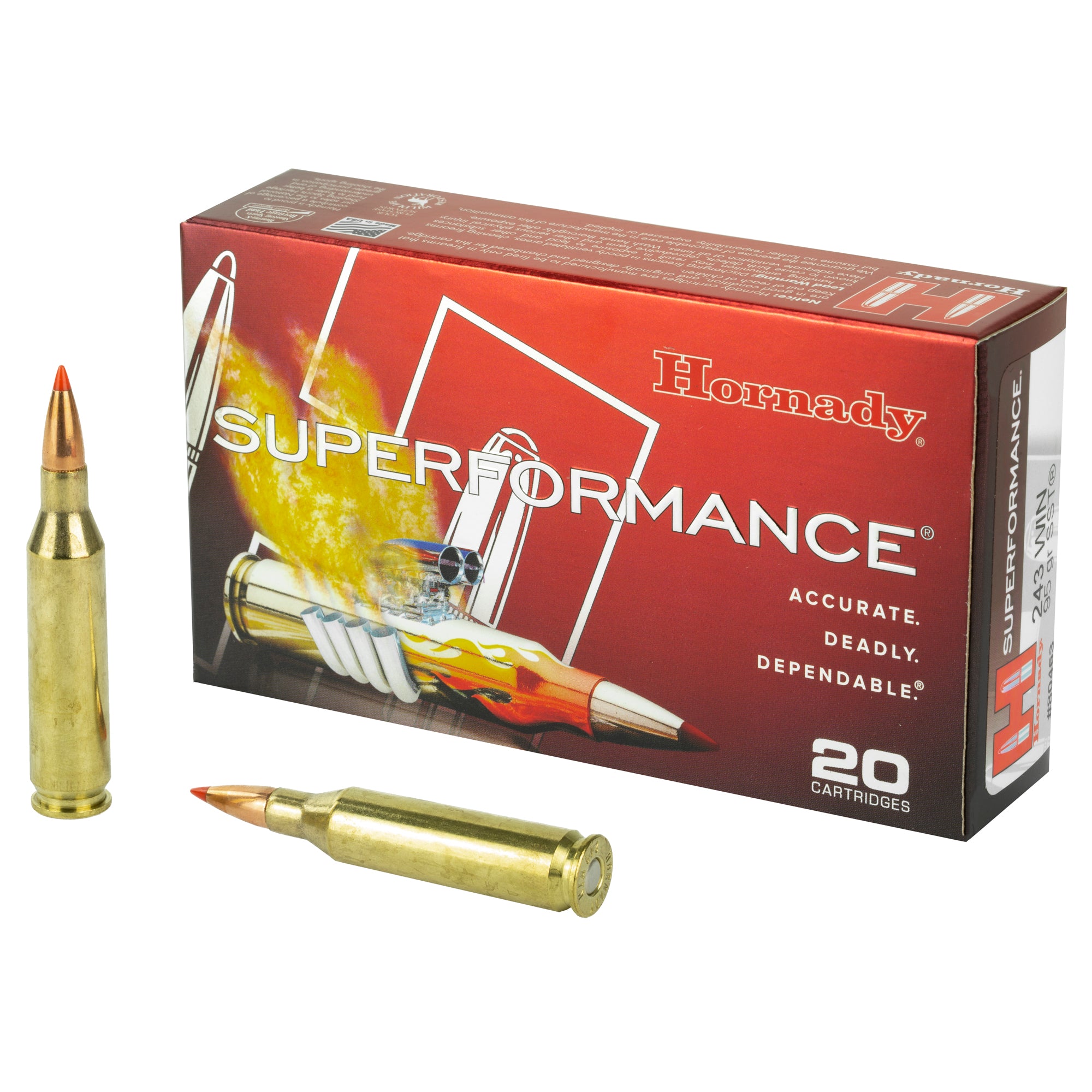 Hornady Superformance SST .243 Winchester 95 Grain Ammunition – High-Performance Rifle Cartridge