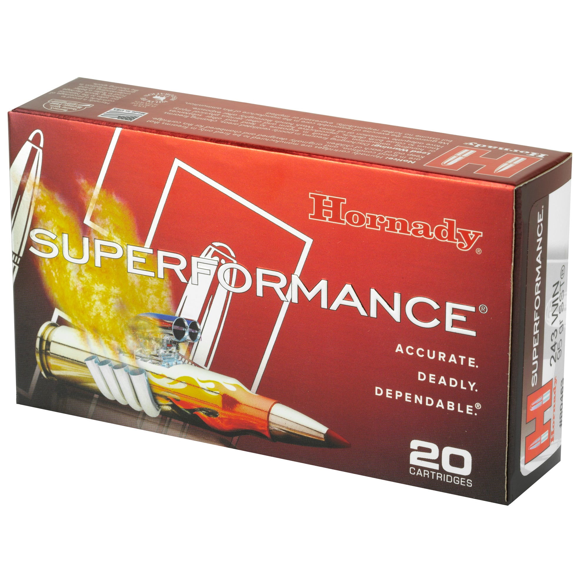 Hornady Superformance SST .243 Winchester 95 Grain Ammunition – High-Performance Rifle Cartridge