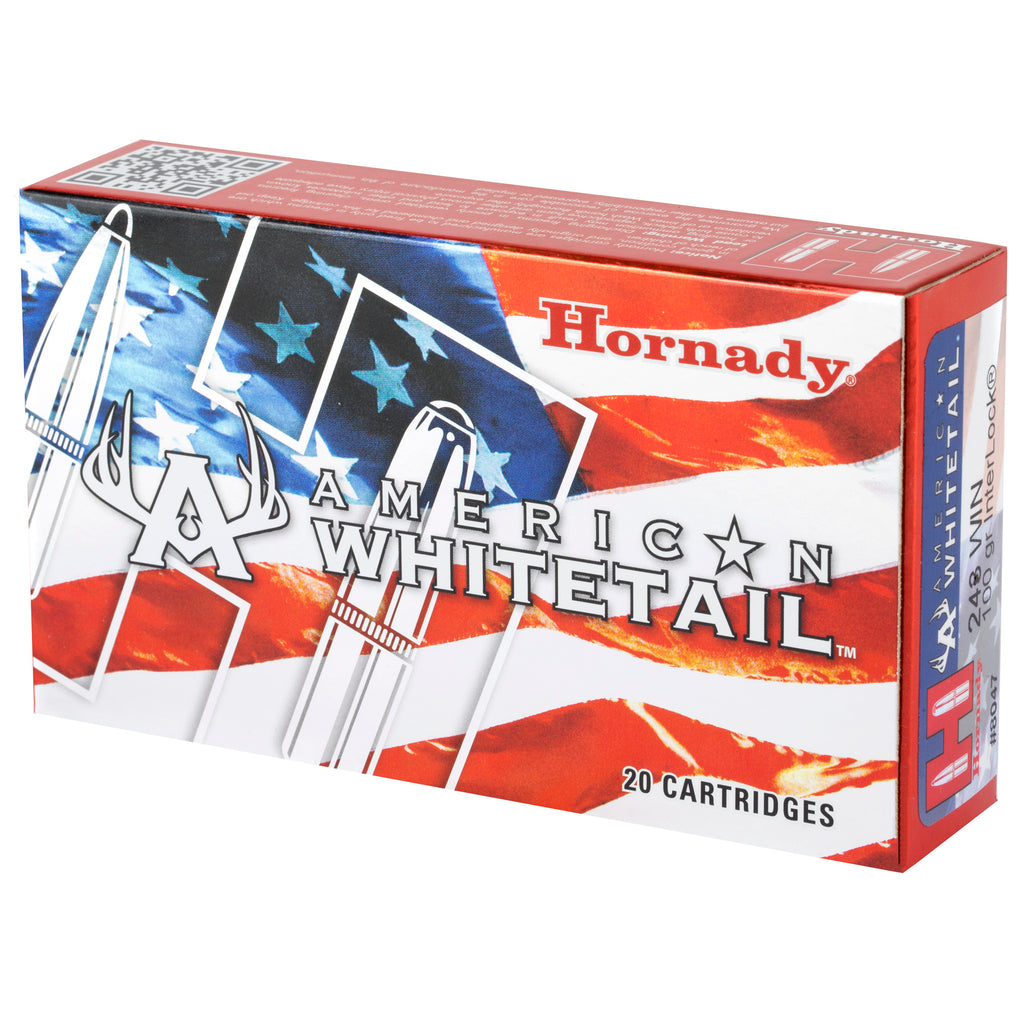 Hornady American Whitetail .243 Winchester 100-Grain InterLock Bullet Ammunition - 20 Rounds