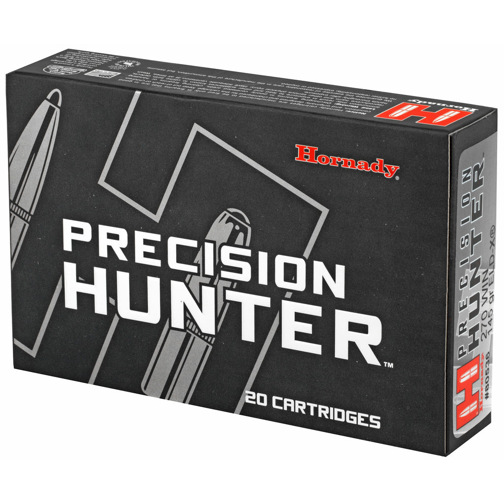 Hornady Precision Hunter 270 Winchester 145 Grain ELD-X Ammunition - 20 Rounds Per Box