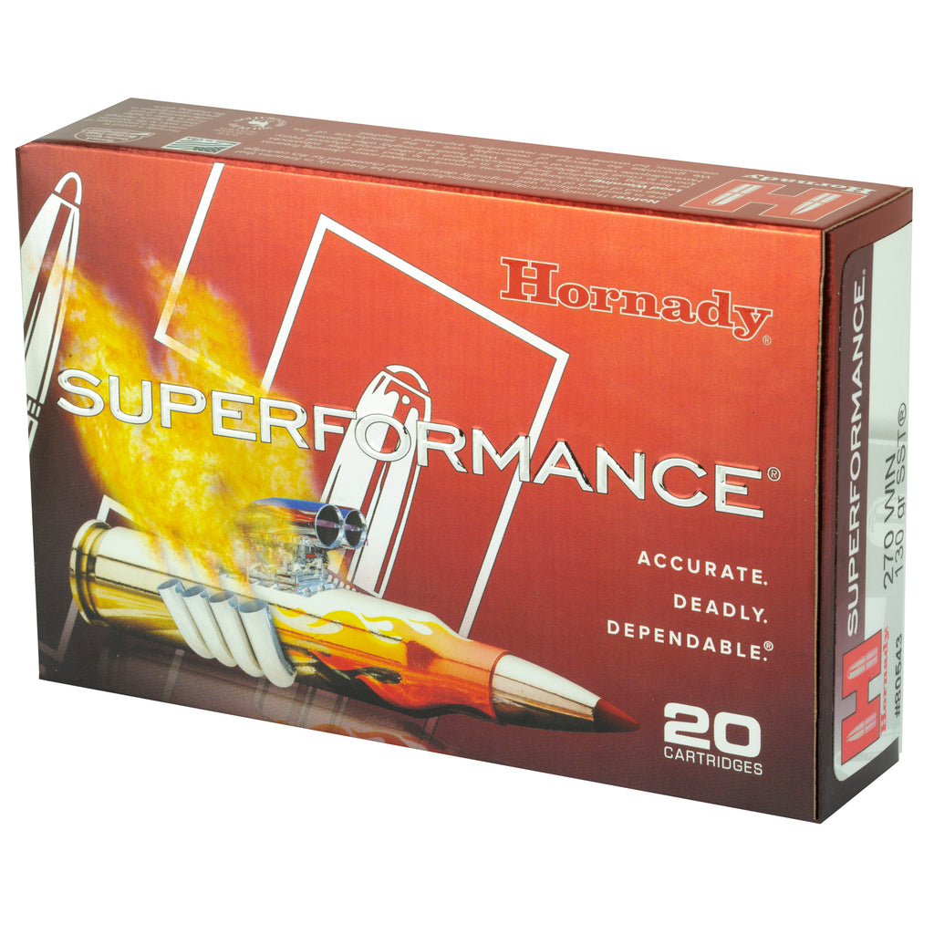 Hornady Superformance 270 Winchester 130-Grain SST Ammunition – High-Speed Performance for Hunting and Precision Shooting