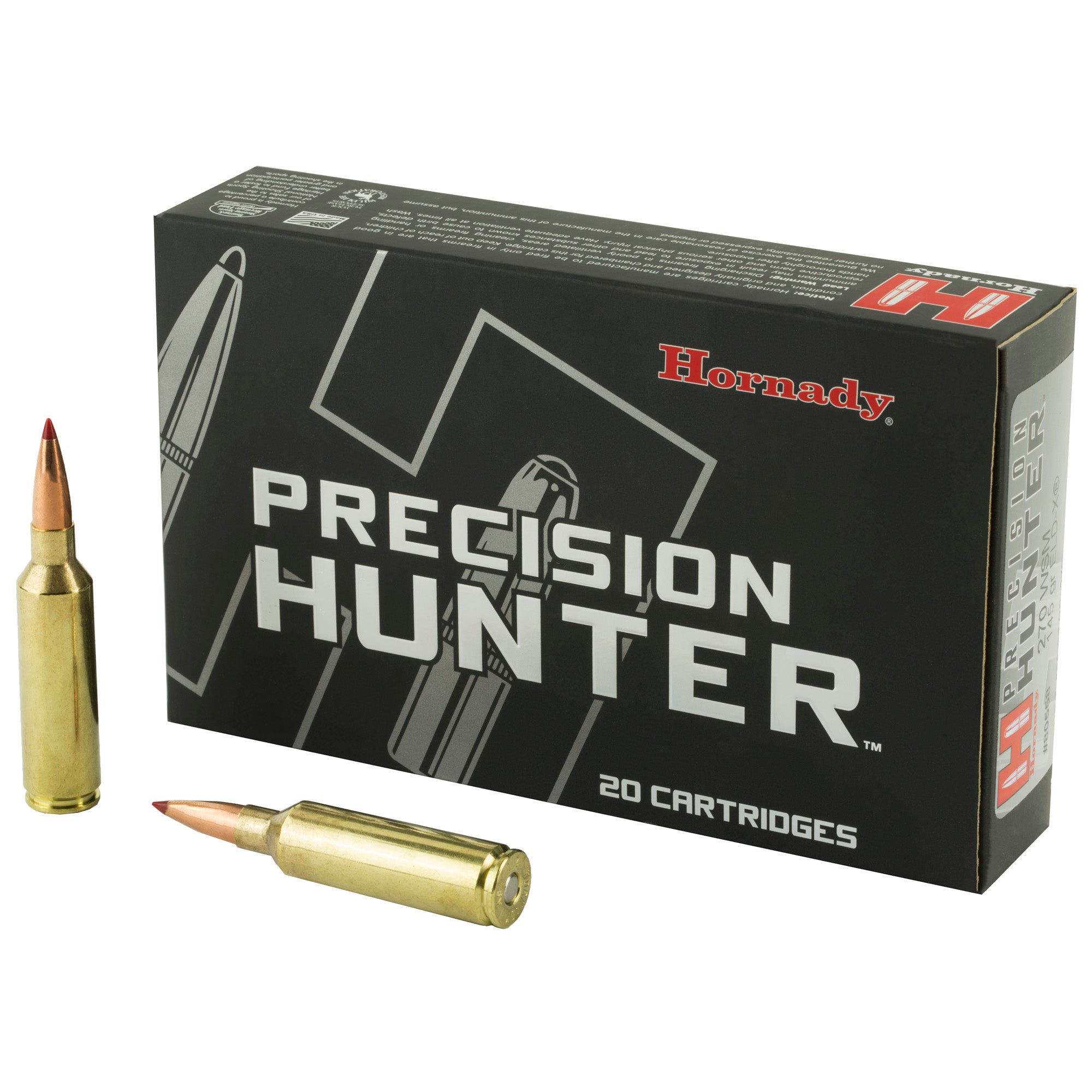 Hornady Precision Hunter 270 Winchester Short Magnum 145-Grain ELD-X Ammunition (20 Rounds per Box)