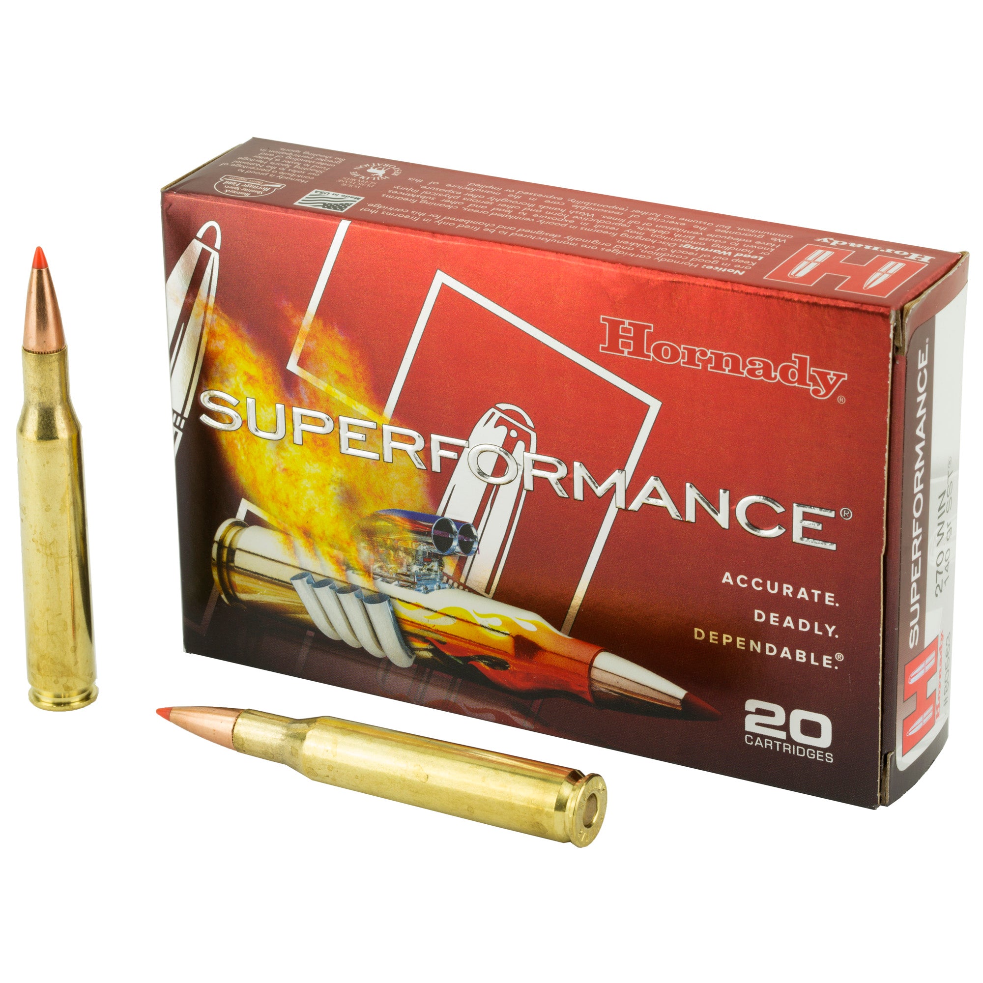 Hornady Superformance 270 Winchester 140 Grain SST Ammunition – 20 Rounds per Box