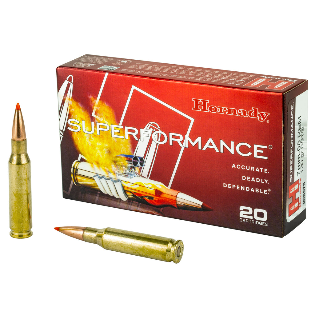 Hornady Superformance 7mm-08 139 Grain SST Rifle Ammunition - Box of 20 Rounds
