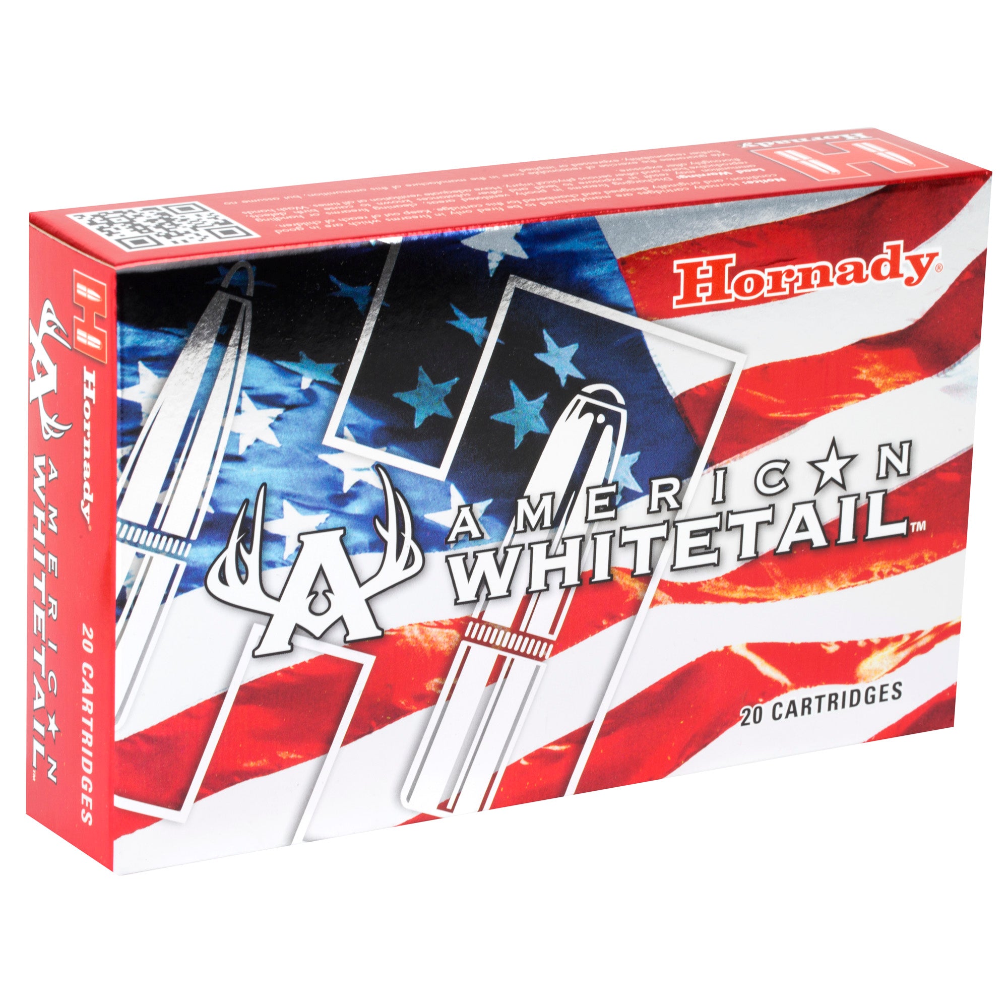 Hornady American Whitetail 7mm Remington Magnum InterLock Ammunition, 154 Grain – 20 Rounds per Box