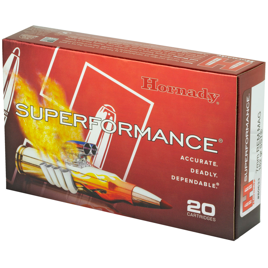 Hornady Superformance SST 7mm Remington Magnum 162-Grain Rifle Ammunition (20 Rounds per Box)