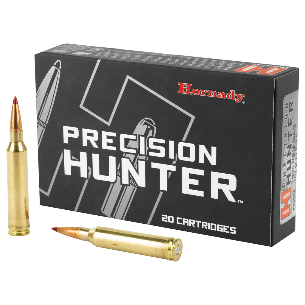 Hornady Precision Hunter 7mm Remington Magnum ELD-X 162 Grain Factory Loaded Ammunition (20 Rounds per Box)