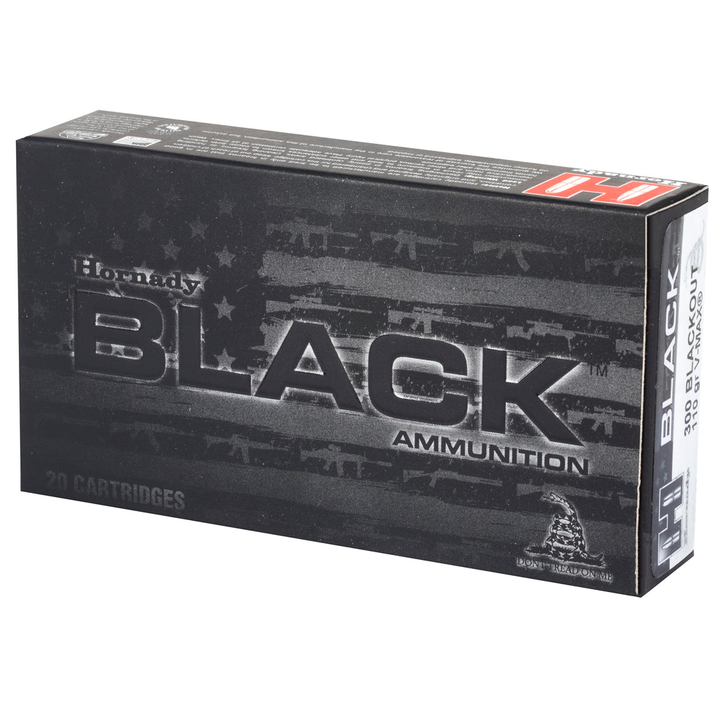 Hornady Black 300 Blackout 110 Grain V-Max Ammunition - Model BLACK