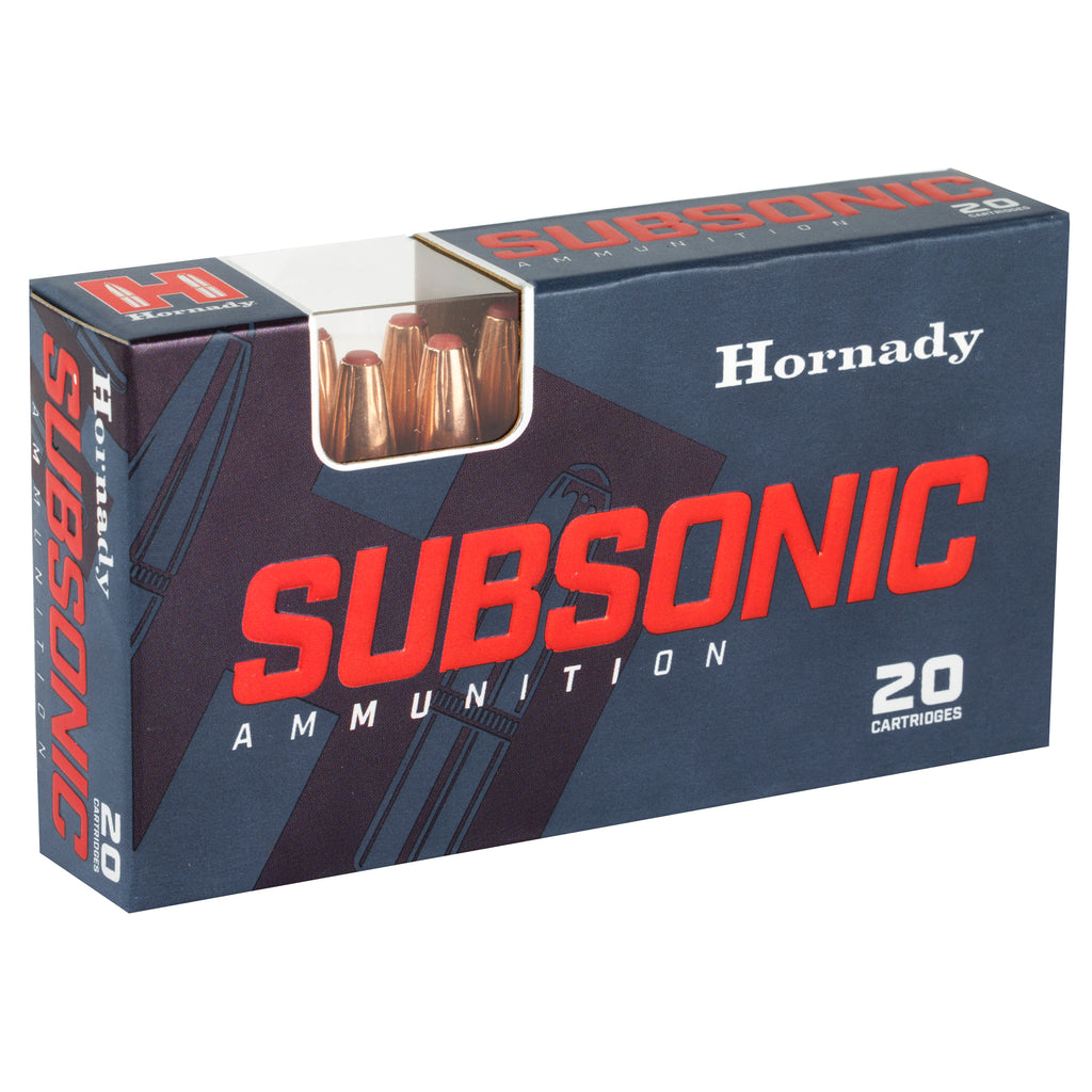 Hornady 300 Blackout Subsonic Ammunition - 190 Grain Sub-X Bullet, 20 Rounds per Box