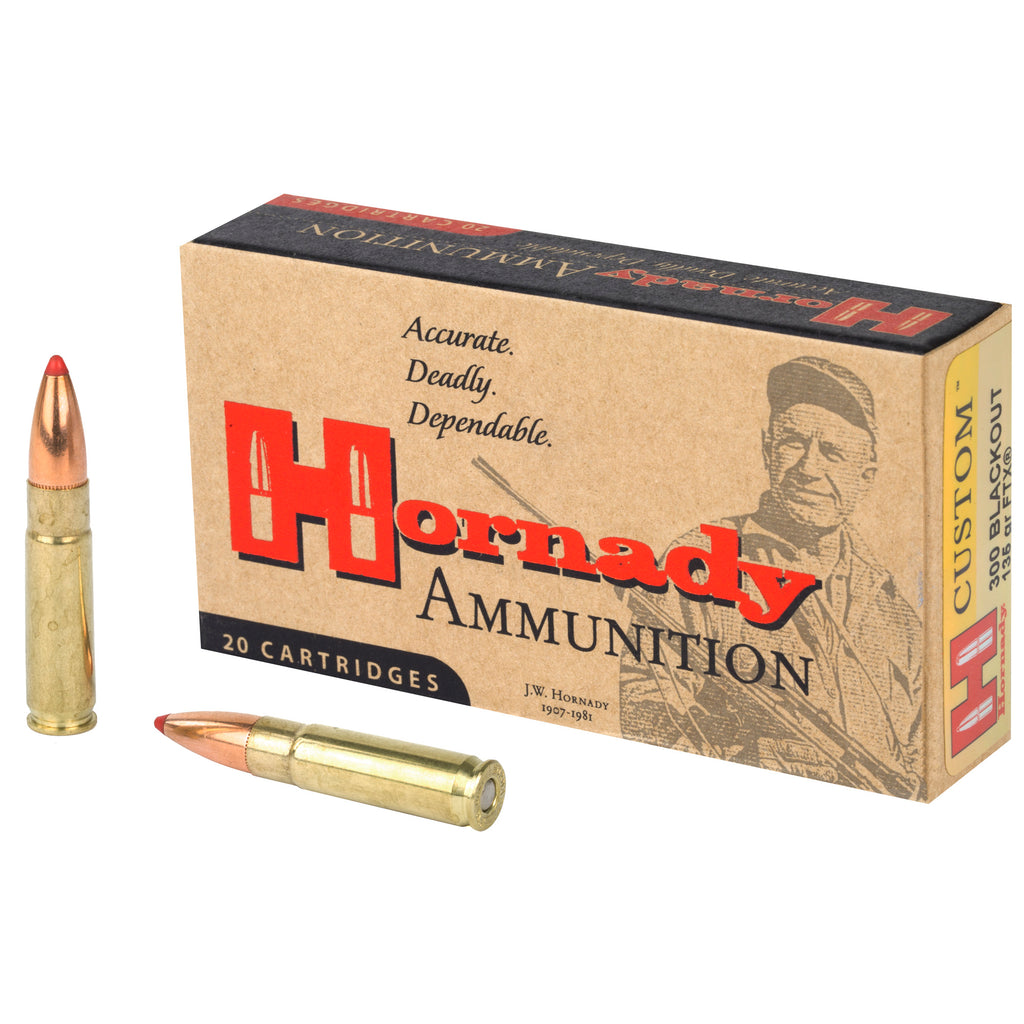 Hornady Custom 300 Blackout 135 Grain FlexTip Ammunition – 20 Rounds