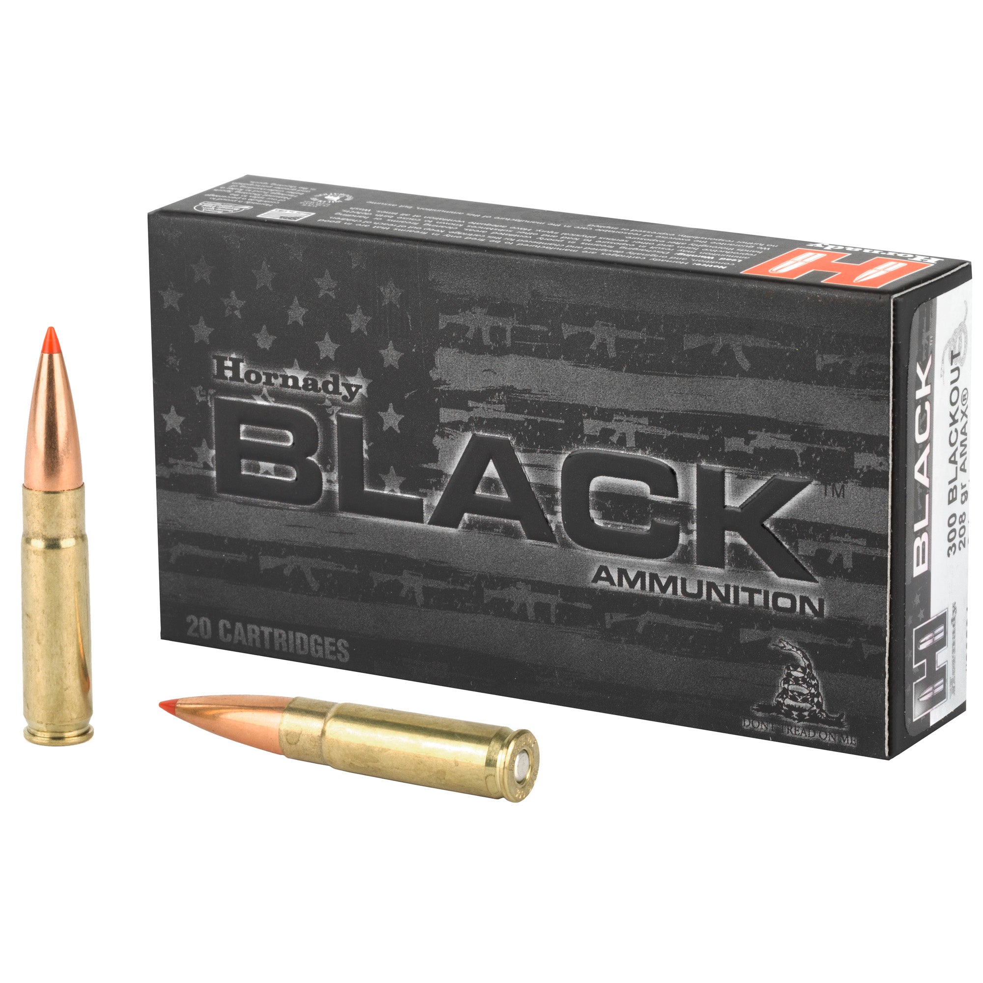 Hornady BLACK 300 Blackout Ammunition - 208 Grain AMAX, Pack of 20