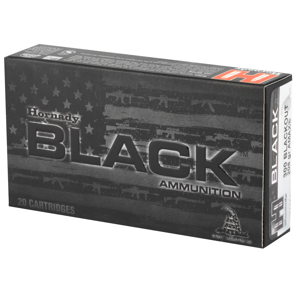 Hornady BLACK 300 Blackout Ammunition - 208 Grain AMAX, Pack of 20