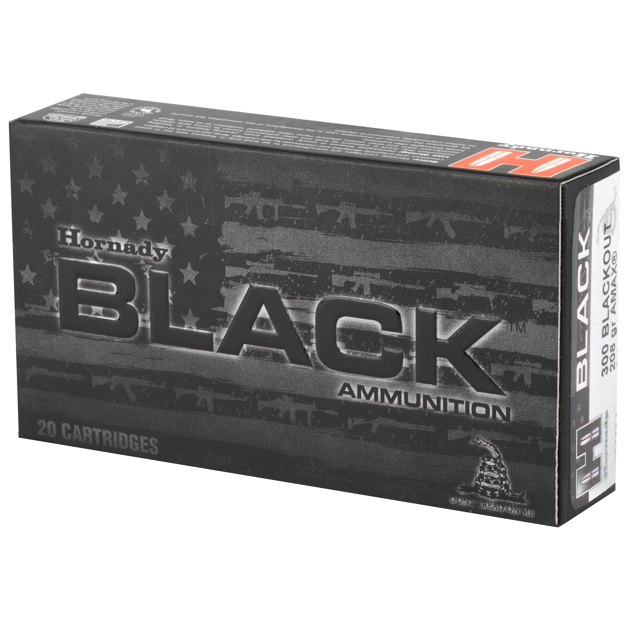 Hornady BLACK 300 Blackout Ammunition - 208 Grain AMAX, Pack of 20