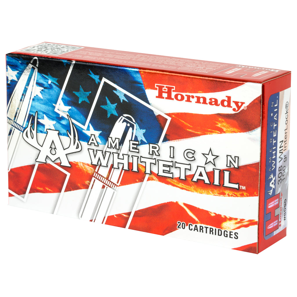 Hornady American Whitetail 308 Winchester 150-Grain InterLock Ammunition - 20 Rounds per Box