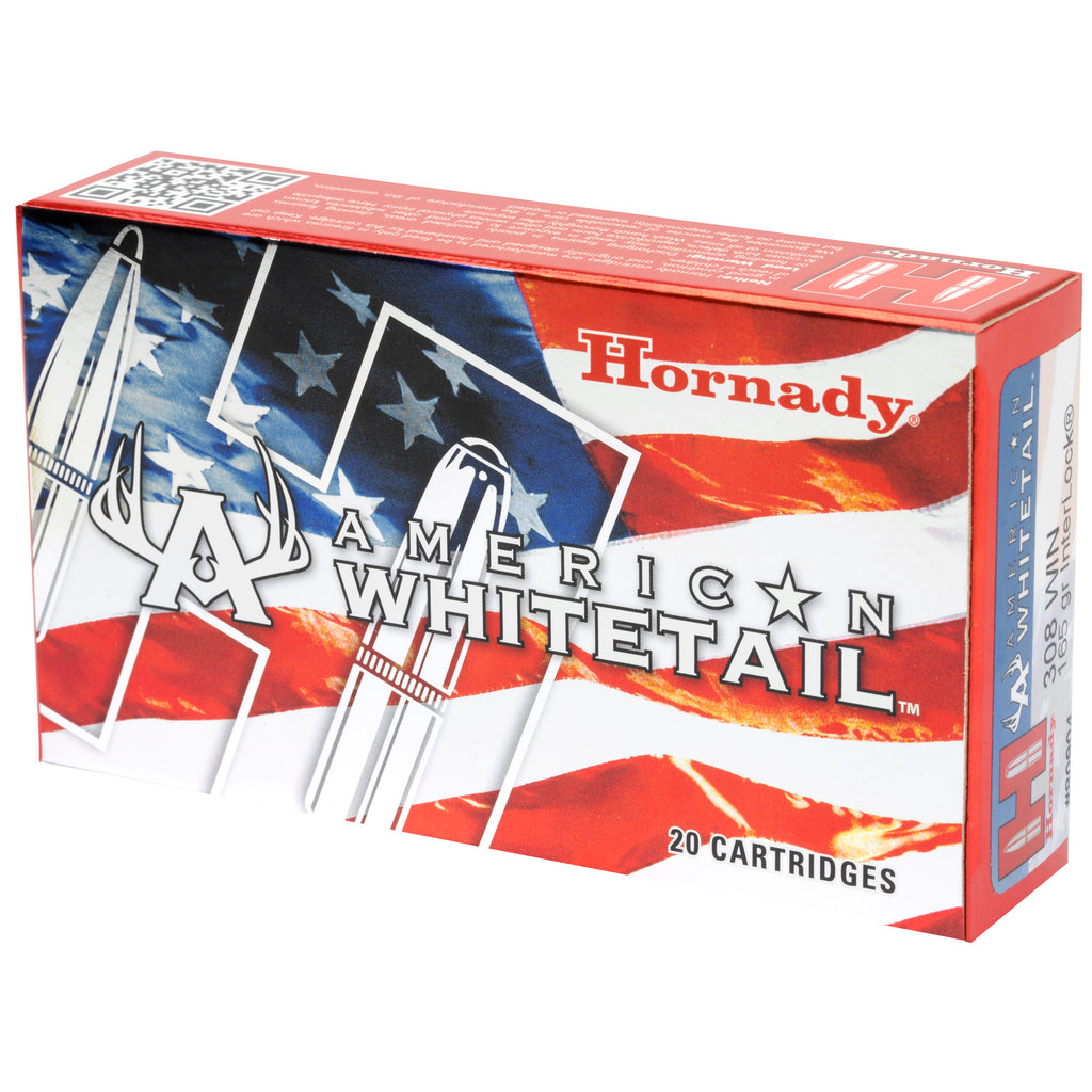 Hornady American Whitetail 308 Winchester 165 Grain InterLock Ammunition (20 Rounds per Box)