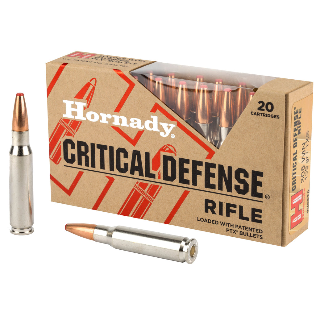Hornady Critical Defense 308 Winchester 155 Grain FlexTip Rifle Ammunition (20 Rounds)