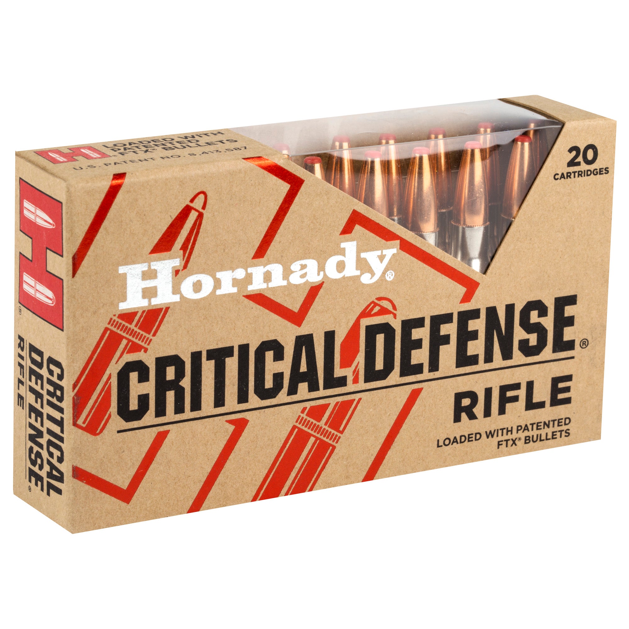 Hornady Critical Defense 308 Winchester 155 Grain FlexTip Rifle Ammunition (20 Rounds)