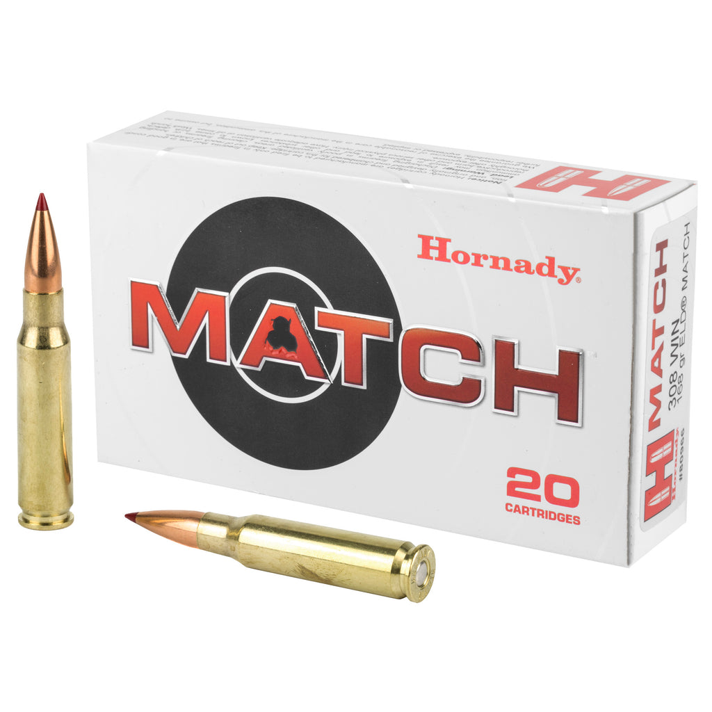 Hornady 308 Winchester 168 Grain ELD Match Rifle Ammunition – Precision Target Shooting