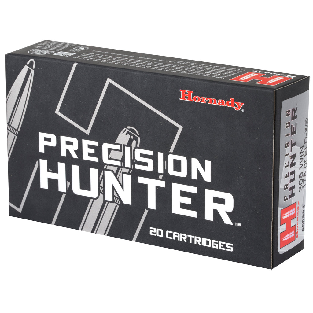 Hornady Precision Hunter 308 Winchester 178 Grain ELD-X Factory Loaded Ammunition - 20 Rounds per Box