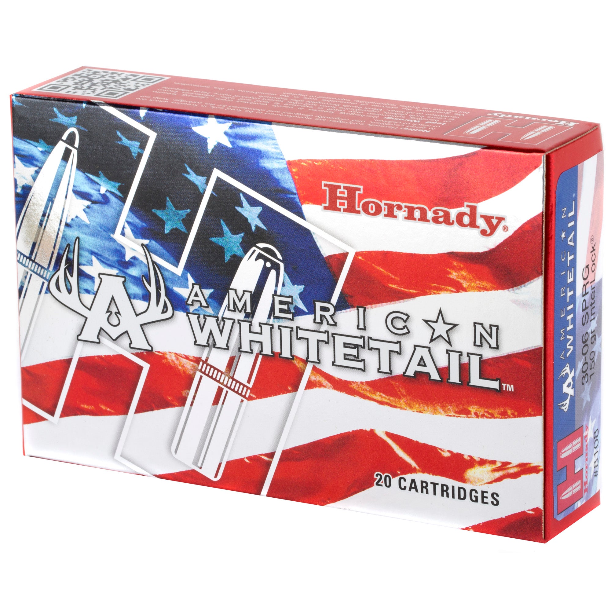 Hornady American Whitetail 30-06 Springfield 150 Grain InterLock Ammunition (20 Rounds per Box)