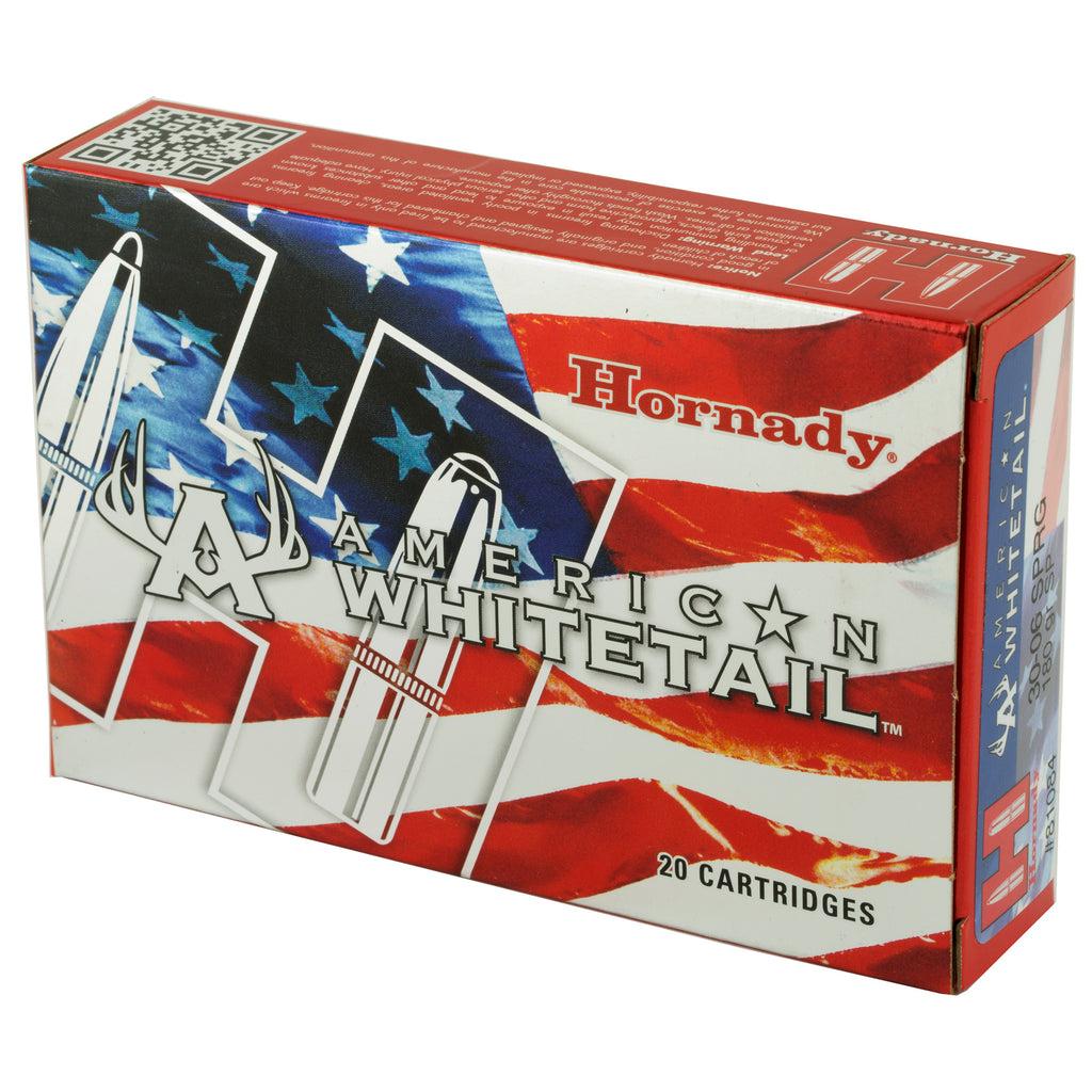 Hornady American Whitetail 30-06 Springfield 180 Grain InterLock Rifle Ammunition (20 Rounds per Box)