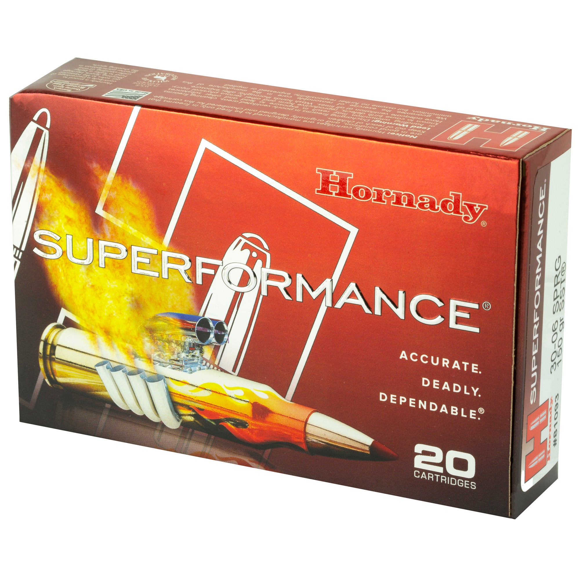 Hornady Superformance 30-06 Springfield 150 Grain SST Ammunition (20 Rounds per Box, 200 per Case)