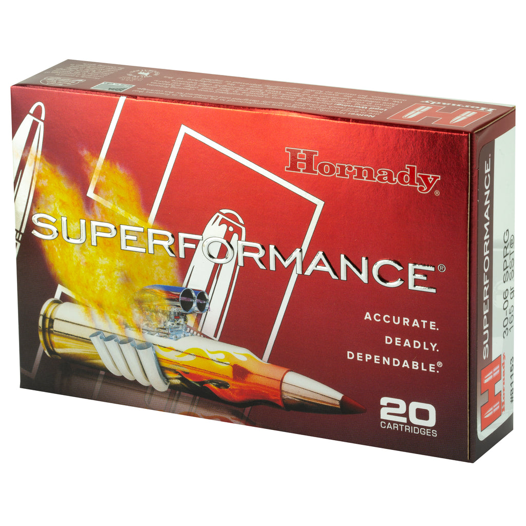 Hornady Superformance 30-06 Springfield 165 Grain SST Ammunition (20 rounds per box, 200 per case)