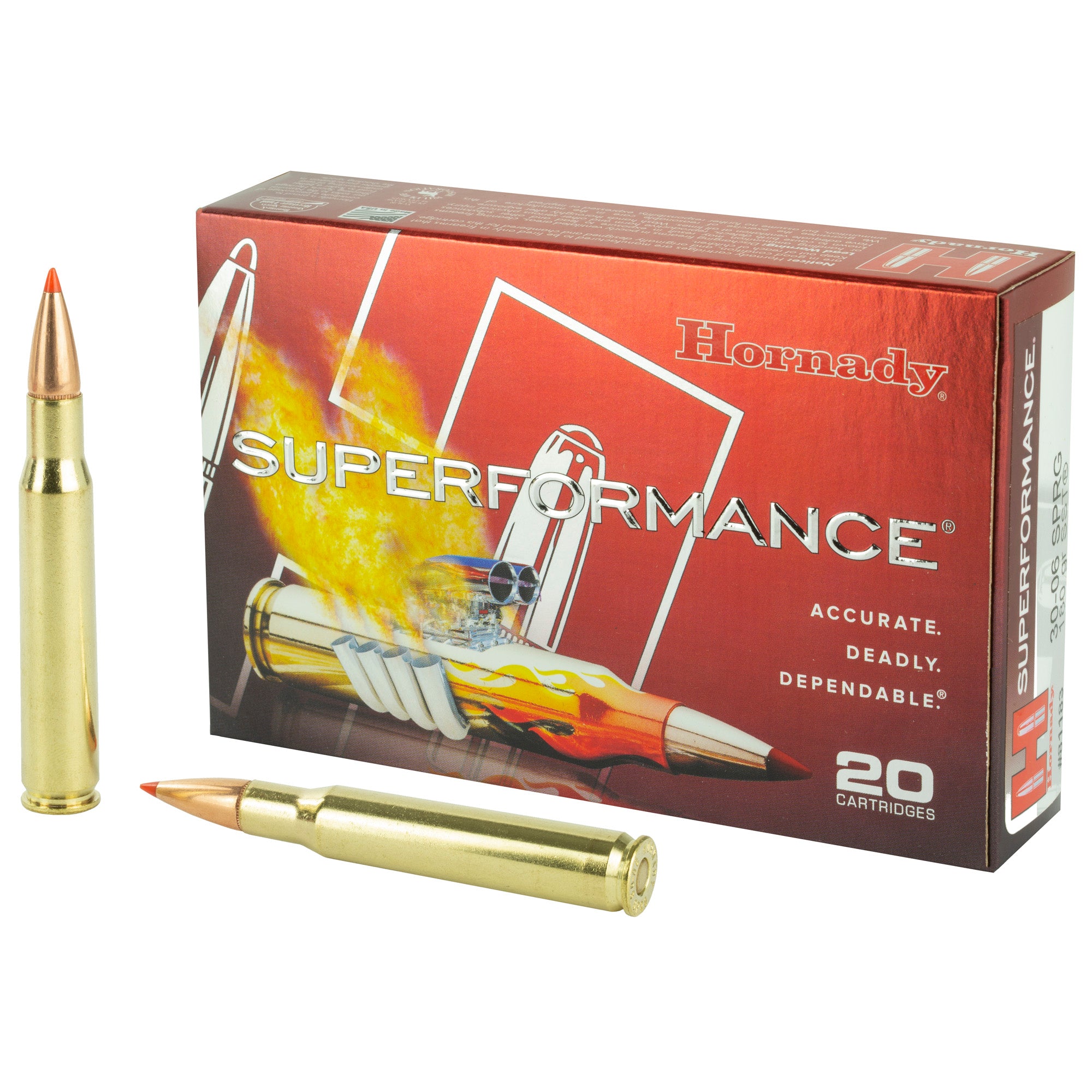 Hornady Superformance 30-06 Springfield 180 Grain SST Ammunition (20 Rounds per Box, 200 per Case)