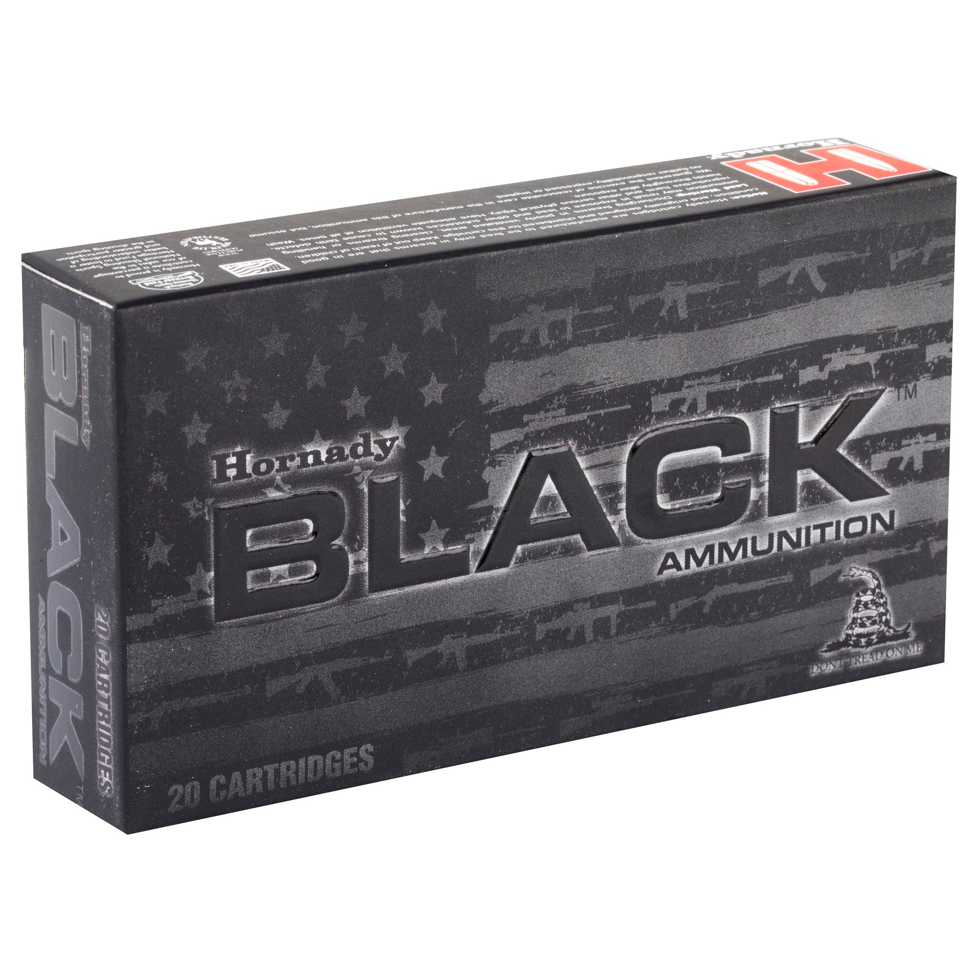Hornady Black 556 NATO 62 Grain FMJ Ammunition – 20 Rounds Per Box