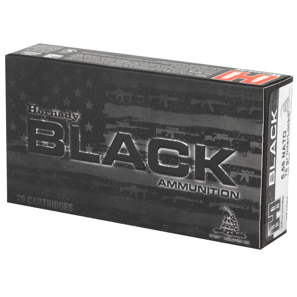 Hornady Black 5.56 NATO 75-Grain InterLock HD SBR Ammunition - Model 81296