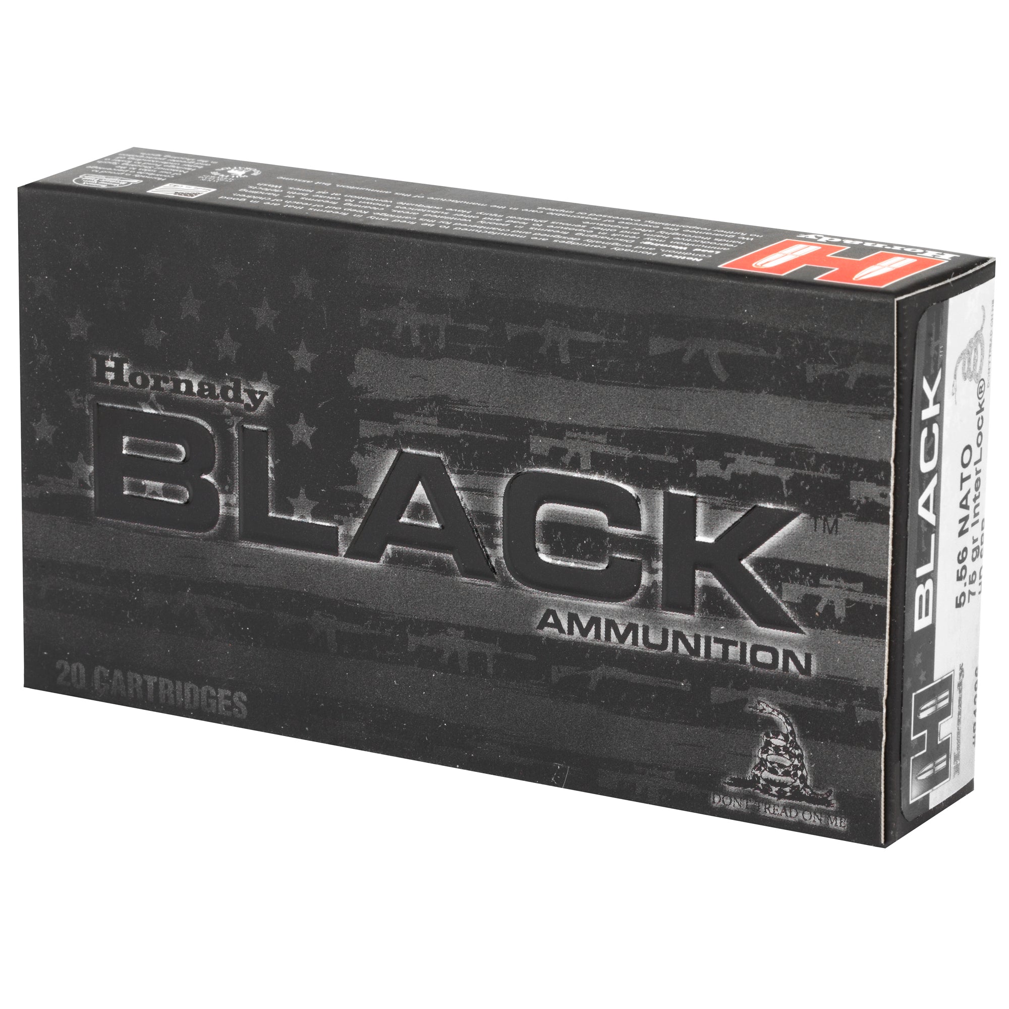 Hornady Black 5.56 NATO 75-Grain InterLock HD SBR Ammunition - Model 81296
