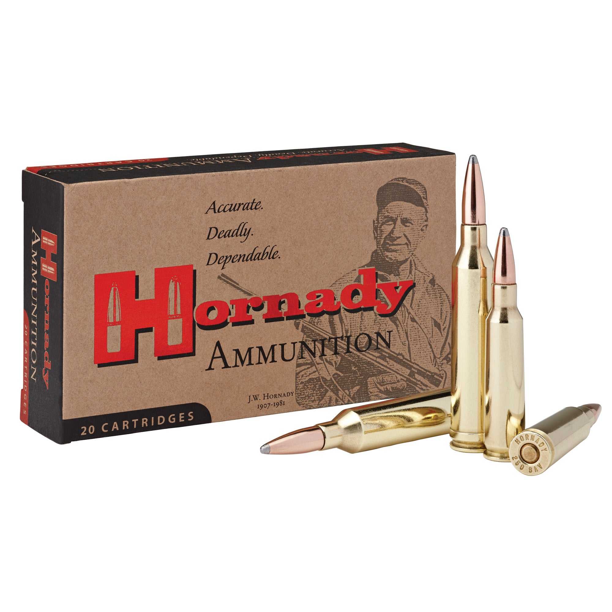 Hornady Custom InterLock 100-Grain .250 Savage Rifle Bullets (20/200)