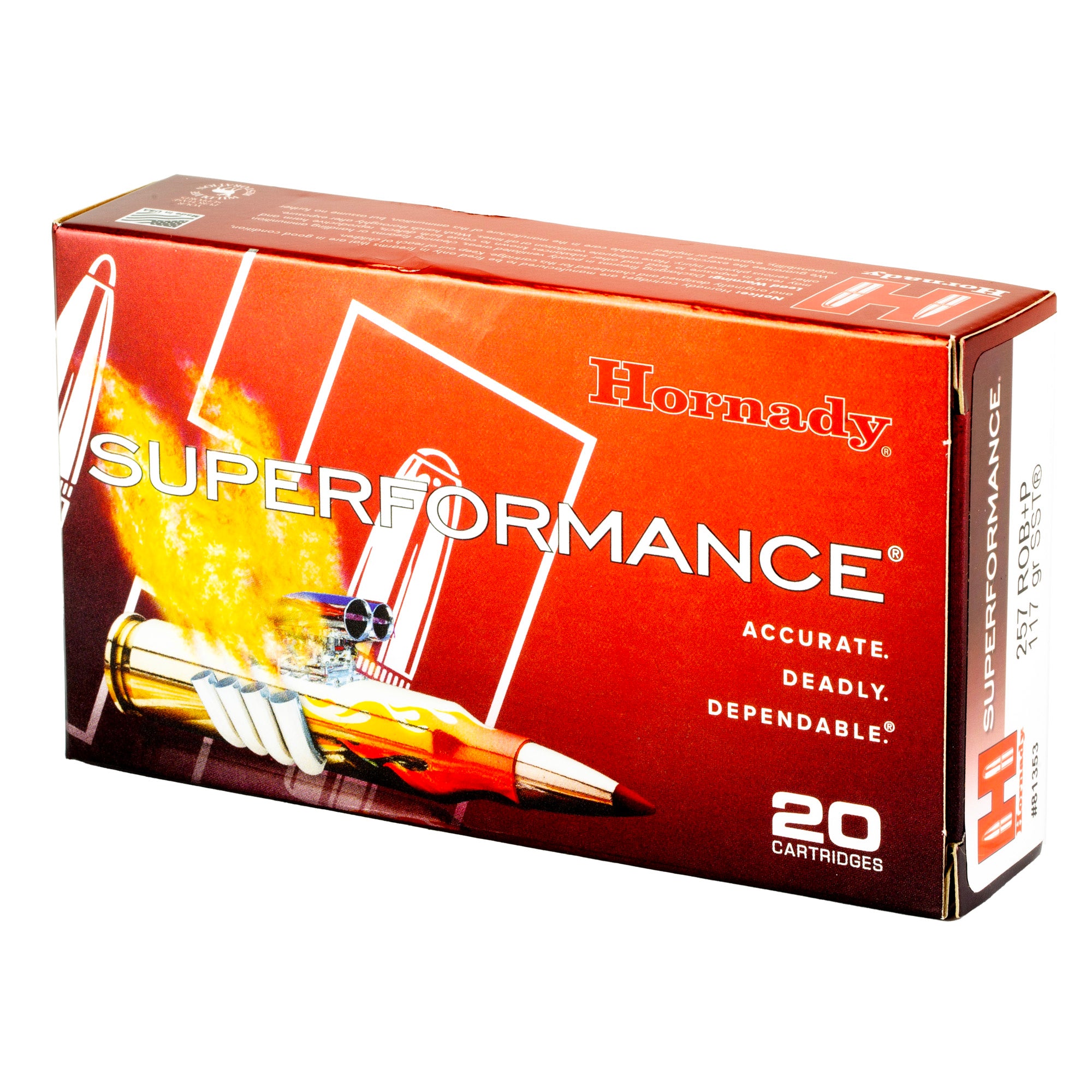 Hornady Superformance SST 257 Roberts 117 Grain Bullets (20 Count Box)