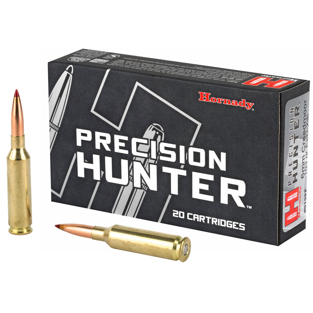 Hornady Precision Hunter 6mm Creedmoor ELD-X 103-Grain Rifle Ammunition (20 Rounds per Box)