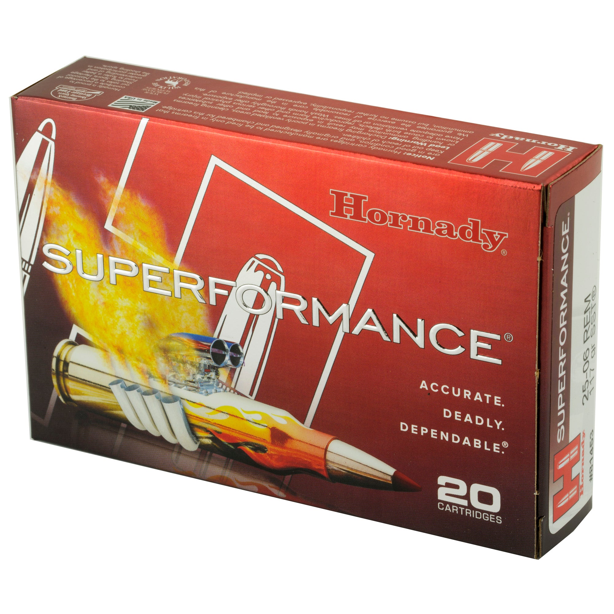 Hornady Superformance 25-06 Remington 117 Grain SST Ammunition (20 Rounds per Box)