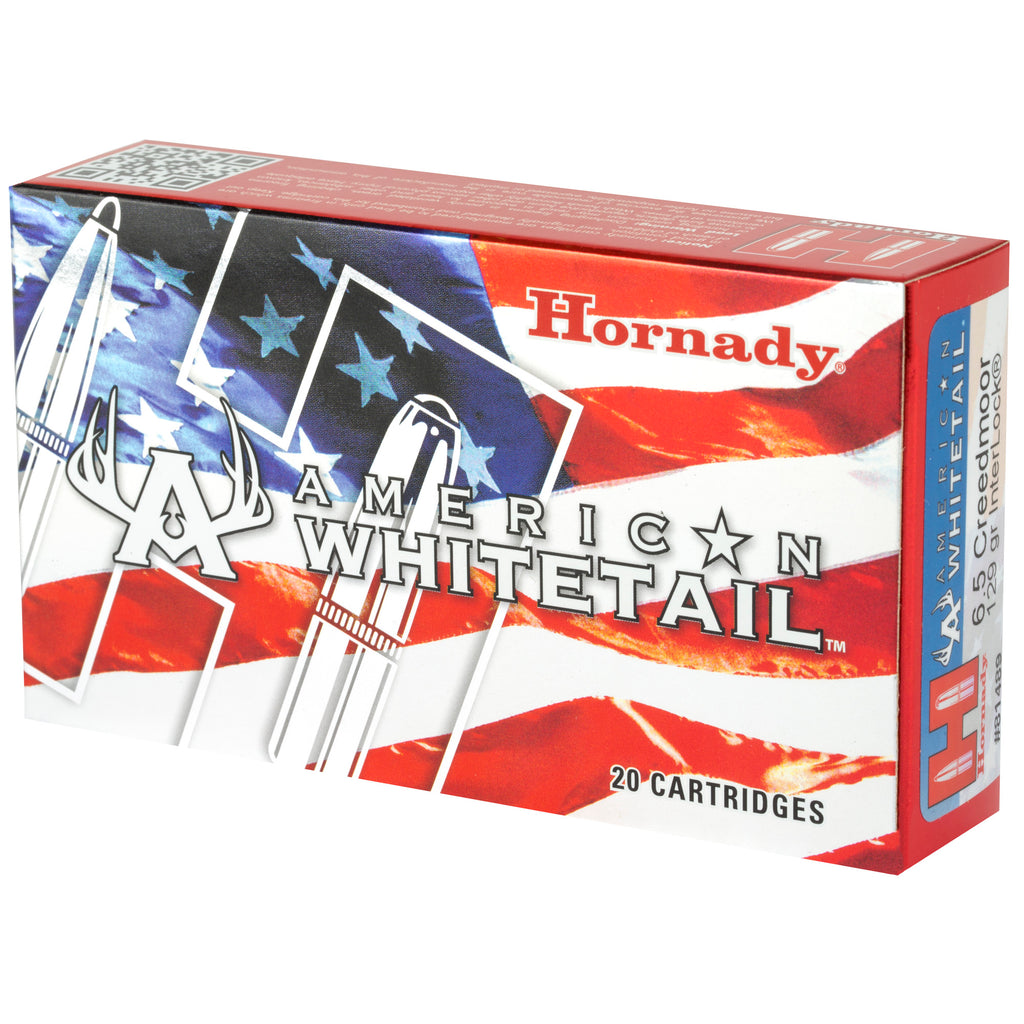 Hornady American Whitetail 6.5 Creedmoor 129 Grain InterLock Ammunition - 20 Rounds