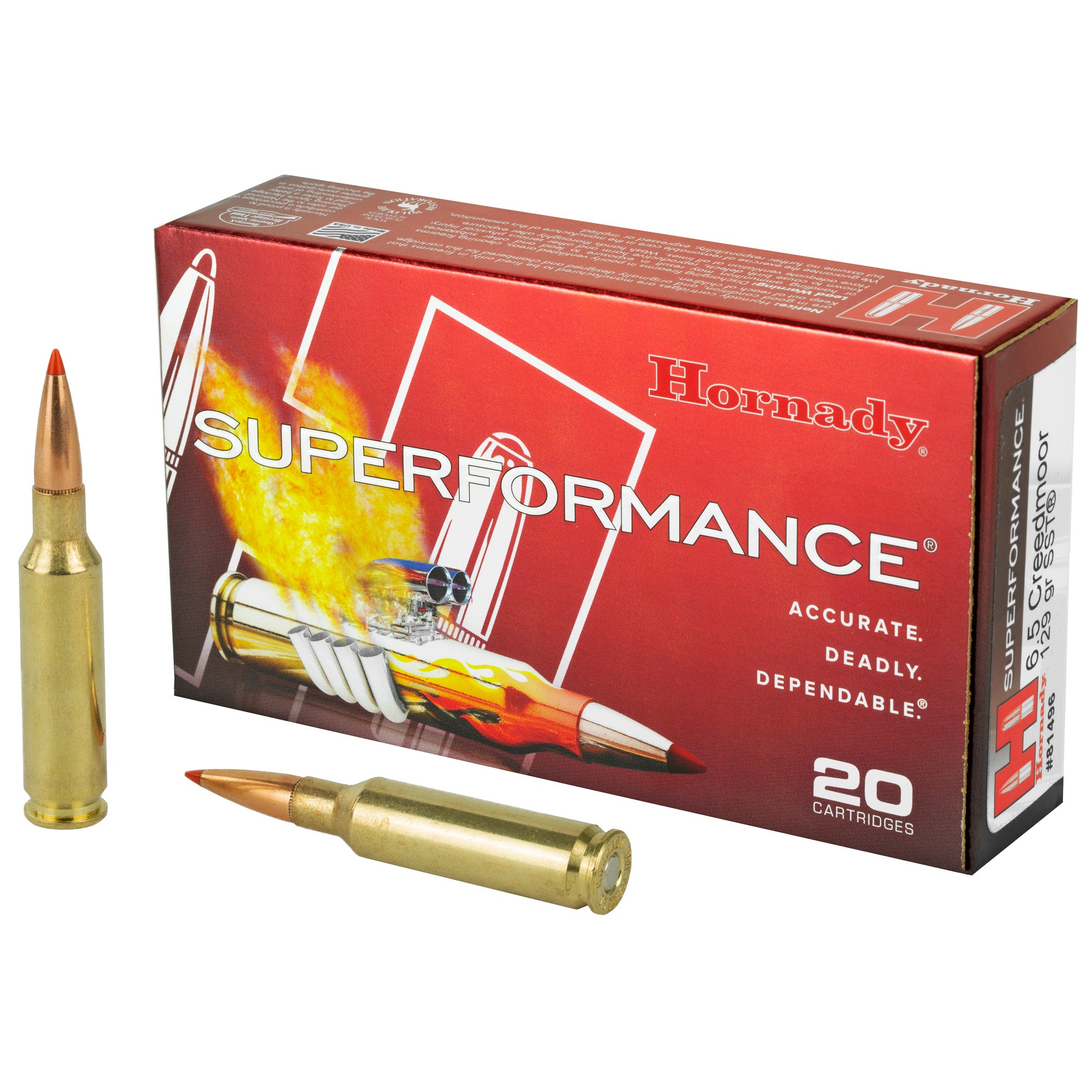 Hornady Superformance SST 6.5 Creedmoor 129 Grain Ammunition - 20 Rounds