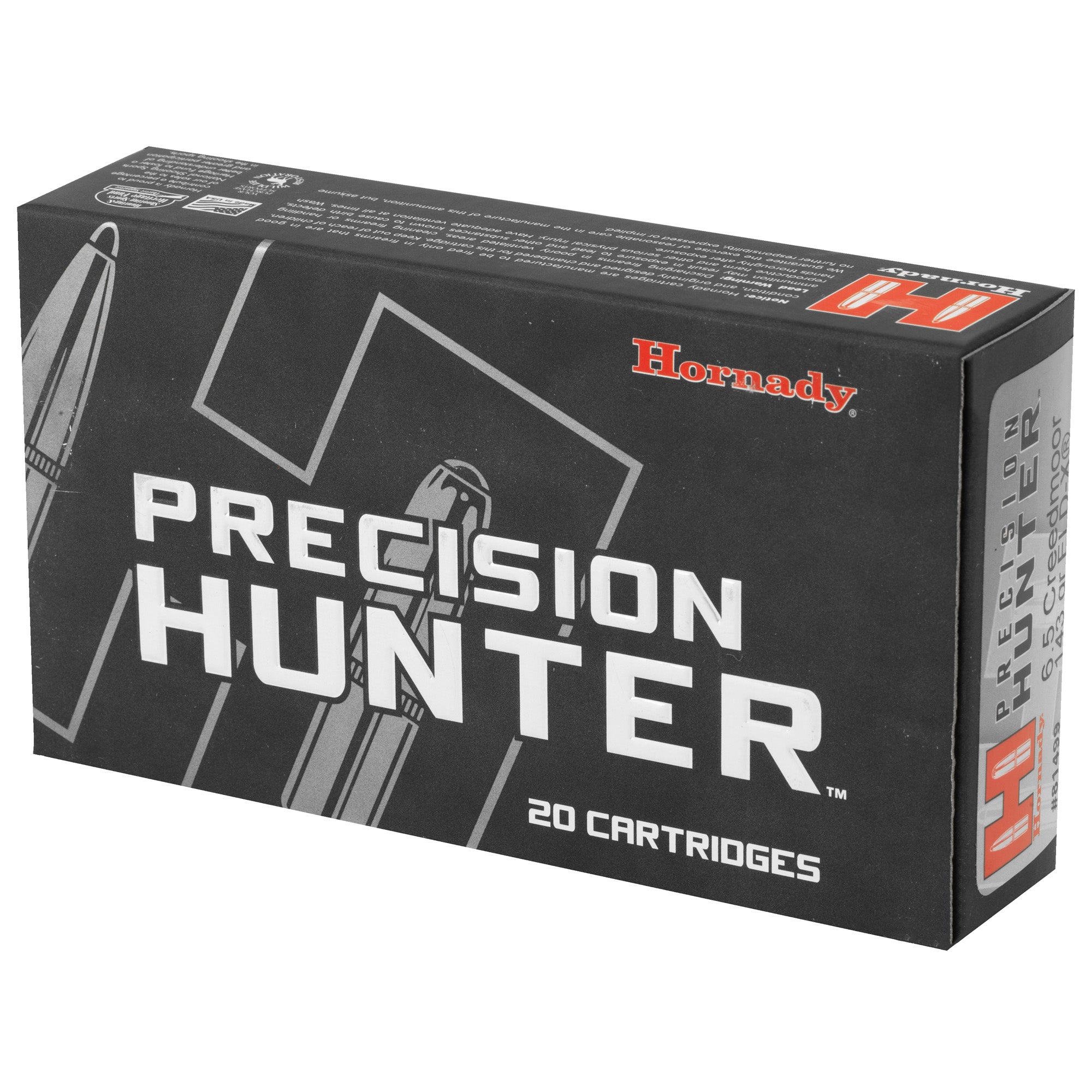 Hornady Precision Hunter 6.5 Creedmoor 143-Grain ELD-X Ammunition (20 Rounds Per Box)