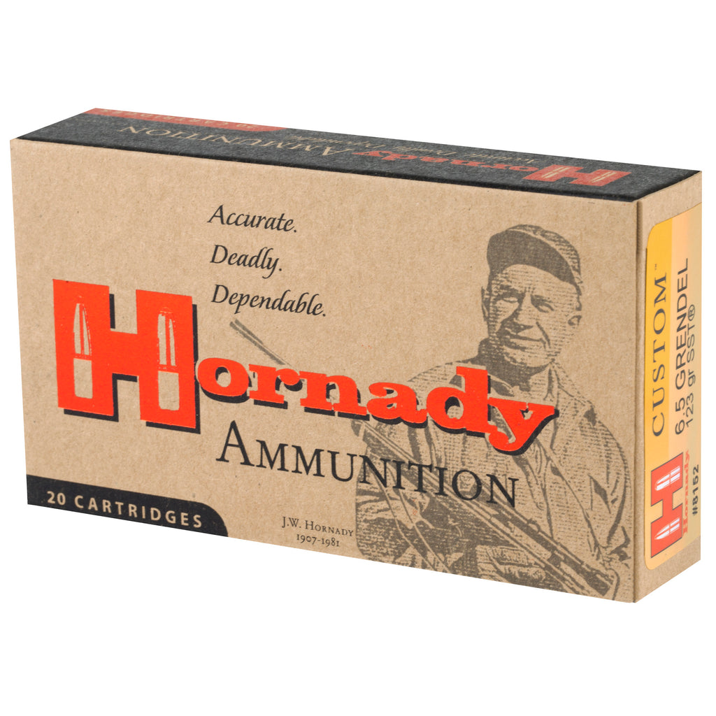 Hornady Custom 6.5 Grendel 123 Grain SST Ammunition (20 Rounds / Box, 200 Rounds / Case)