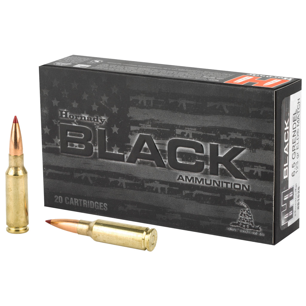 Hornady Black 6.5 Grendel ELD Match Ammunition - 123 Grain, 20 Rounds per Box