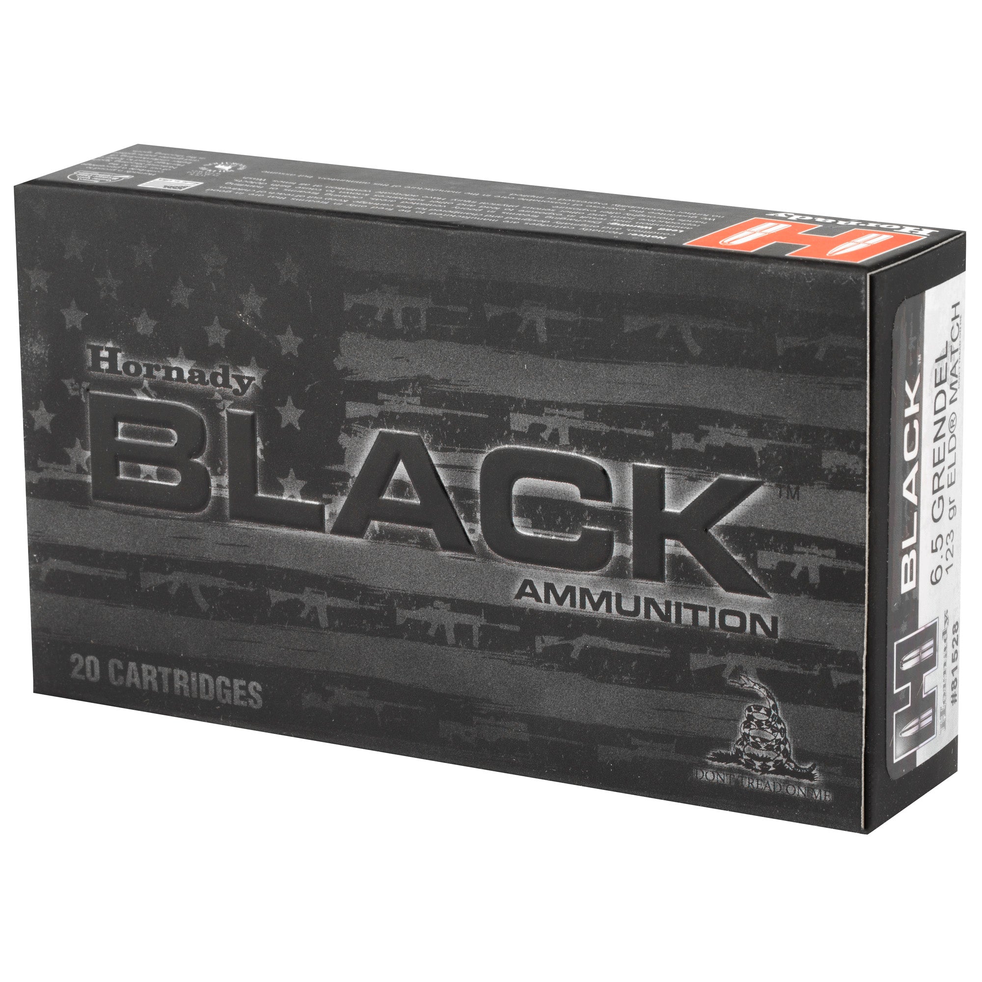 Hornady Black 6.5 Grendel ELD Match Ammunition - 123 Grain, 20 Rounds per Box